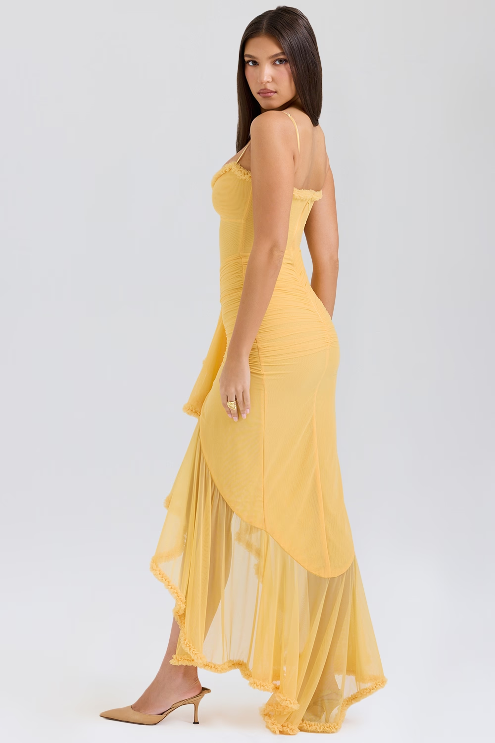 Vestido Longo com Babados Modern Valência - GOLDEN ERA