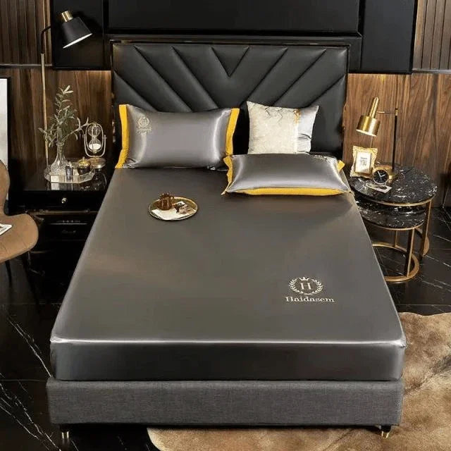 Conjunto Sleep Luxury™ / Lençol de Seda Cetim + Fronhas