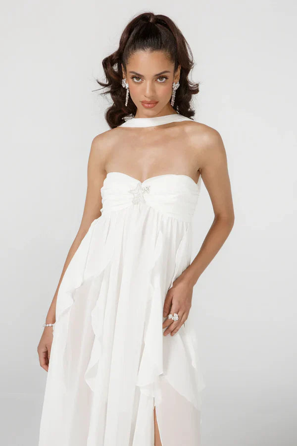 Vestido Com Babados Tendência Modern Ariel