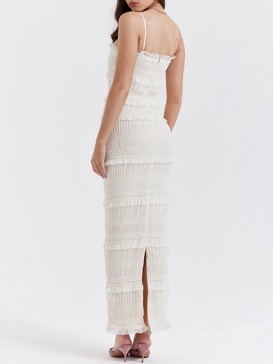 Vestido Longo Plissado Mariah - GOLDEN ERA