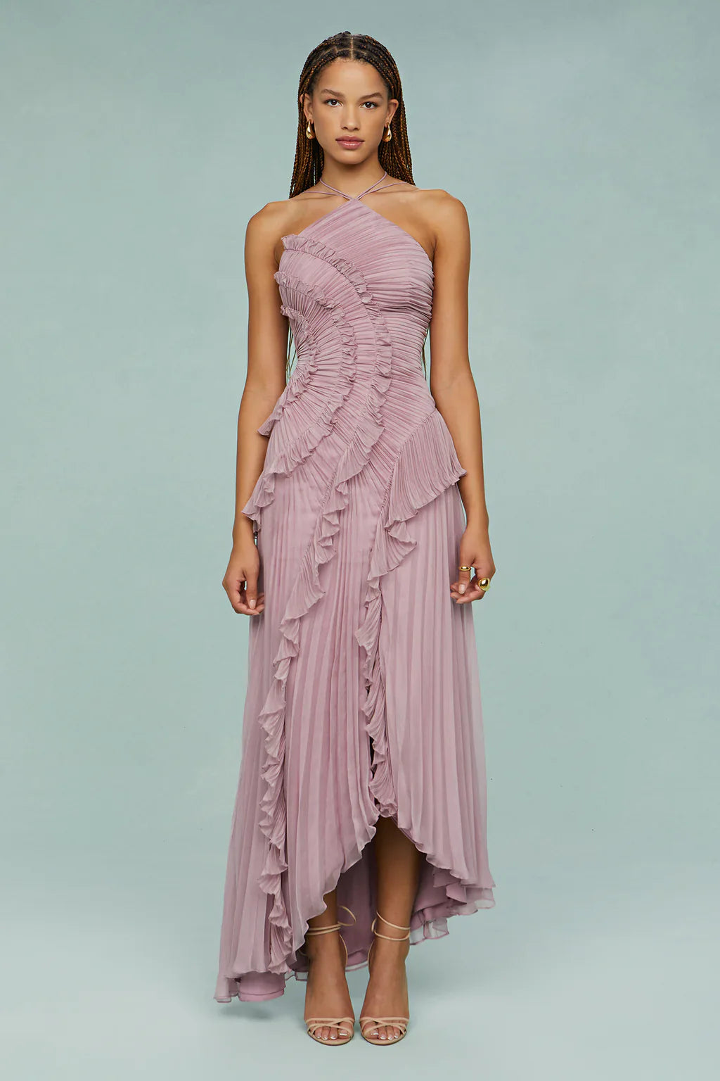 Vestido Assimétrico Tendência Modern Lilac