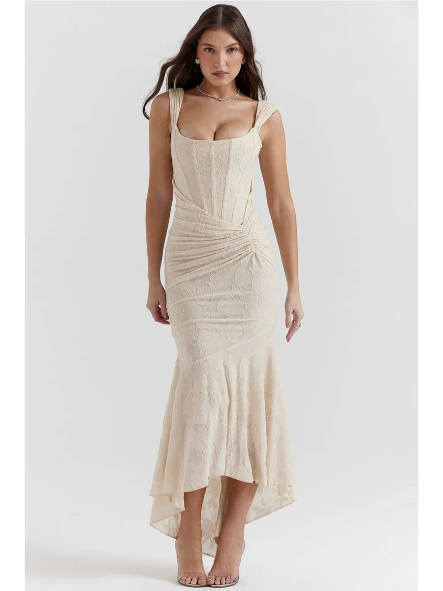 Vestido Longo Modelador Corselet Modern Jasmine com Empina Bumbum - GOLDEN ERA