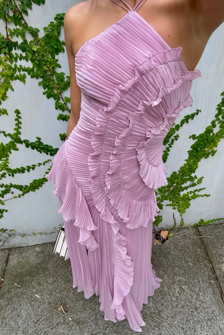 Vestido Assimétrico Tendência Modern Lilac