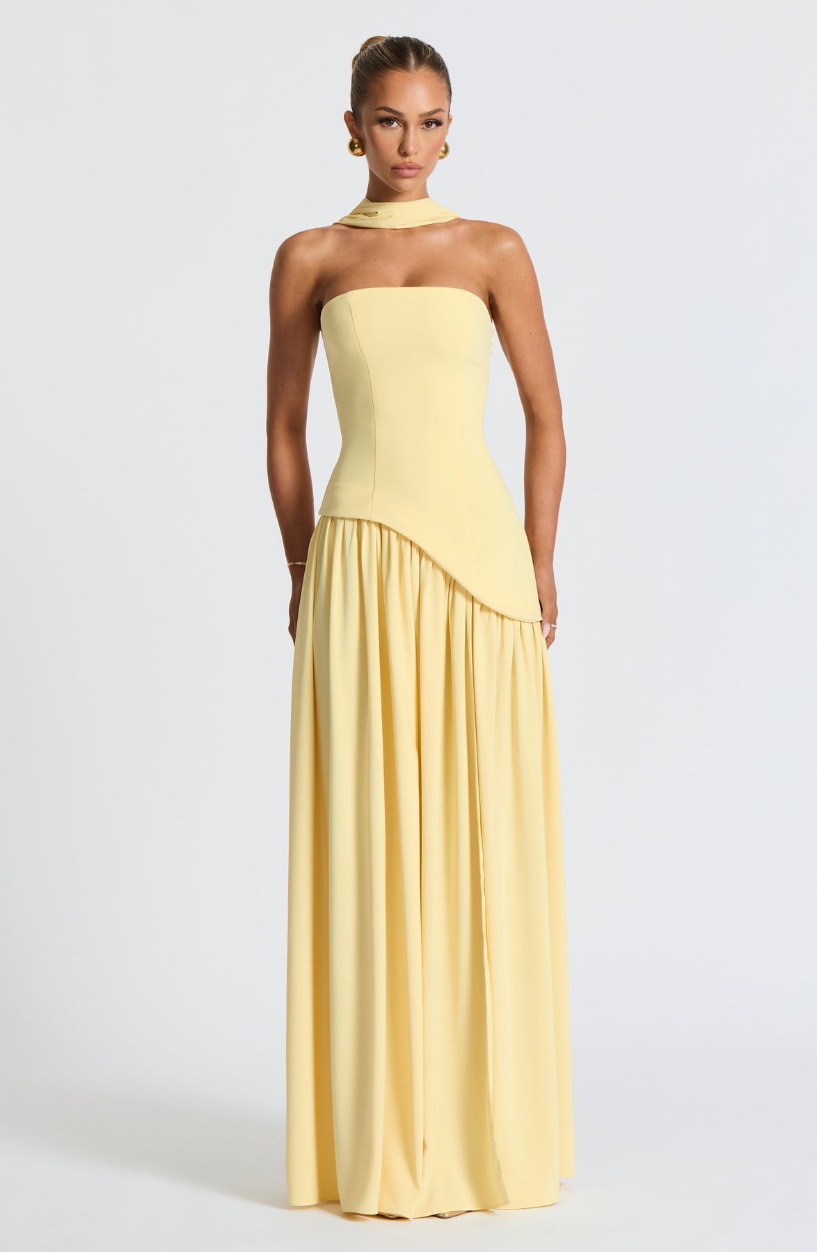 Vestido Longo Sem Alças Elegante Modern Mya