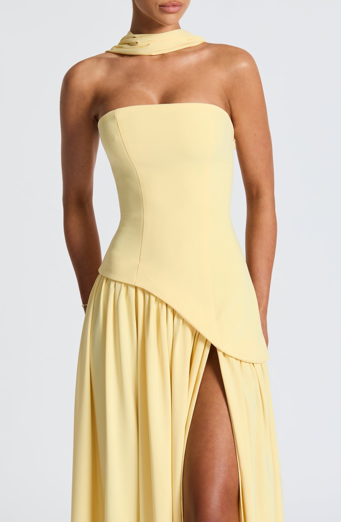 Vestido Longo Sem Alças Elegante Modern Mya