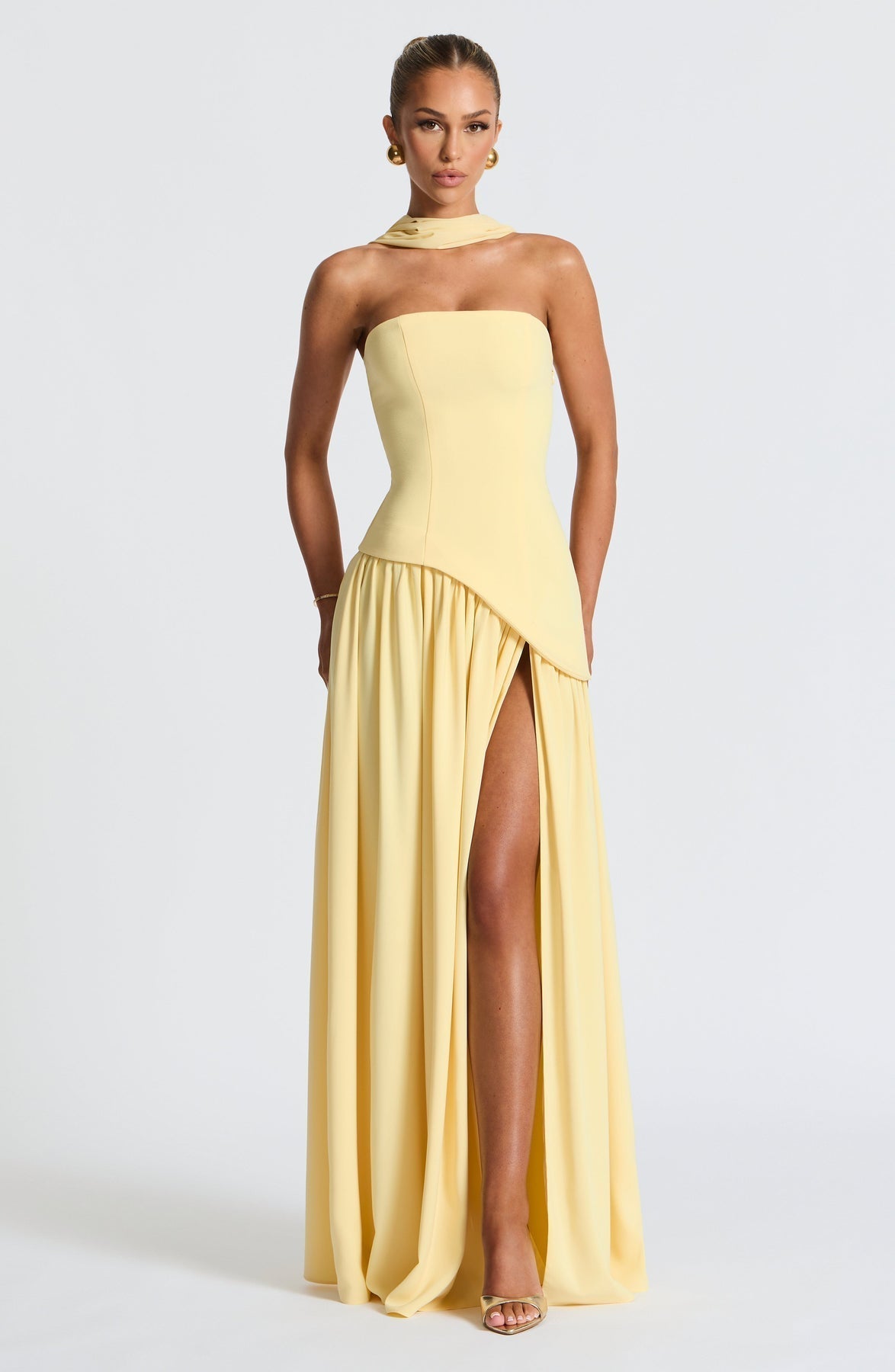 Vestido Longo Sem Alças Elegante Modern Mya