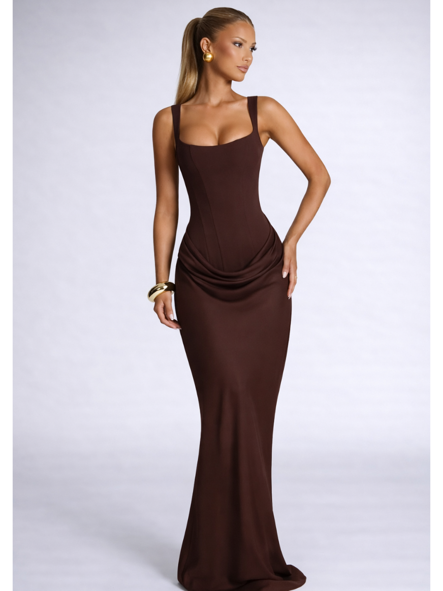 Vestido Longo com Corselet Modern Mia