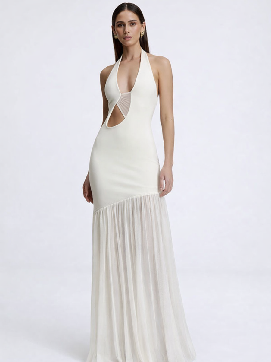 Vestido Longo com Tule Modern Fiorenza