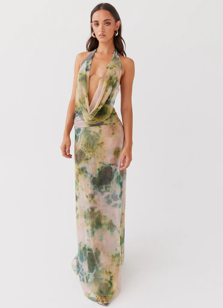 Vestido Longo Decote Frontal Modern Serena