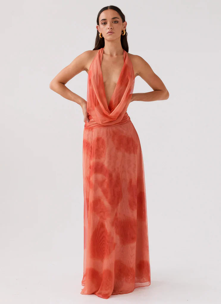 Vestido Longo Decote Frontal Modern Serena