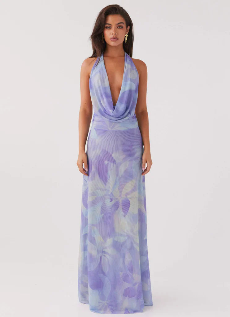 Vestido Longo Decote Frontal Modern Serena