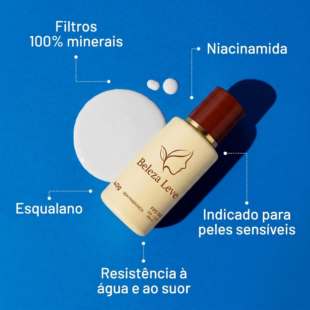 Protetor Solar Mineral Fluido FPS 50 FPUVA 16