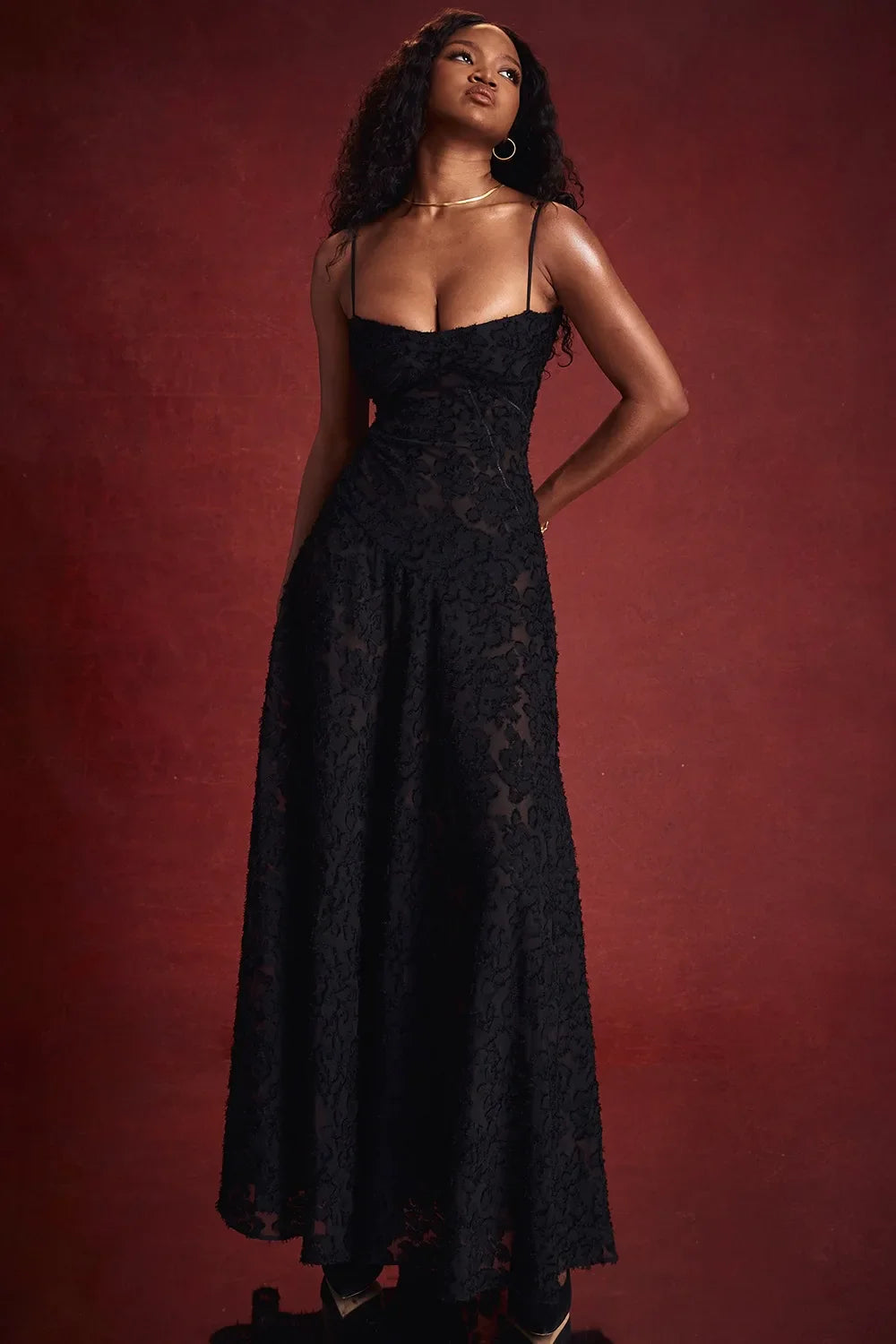 Vestido Longo Modelador com Amarrações Corselet Modern Selena - GOLDEN ERA