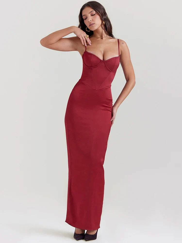 Vestido Longo Modelador Corselet Modern Bella Cetim - GOLDEN ERA