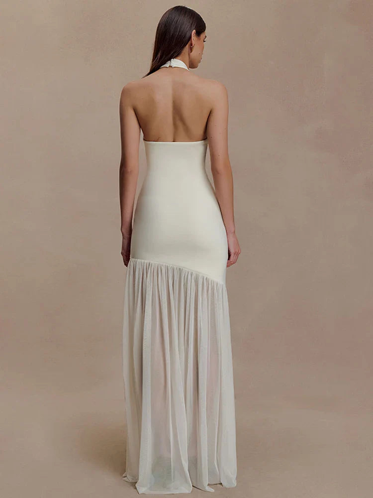 Vestido Longo com Tule Modern Fiorenza