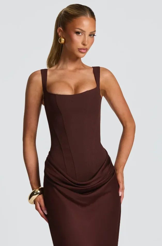 Vestido Longo com Corselet Modern Mia