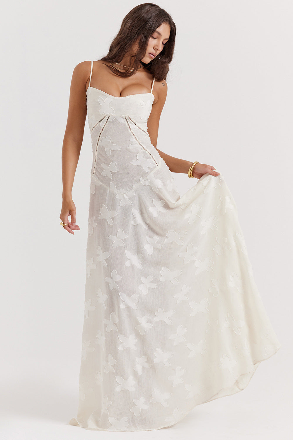 Vestido Longo Modelador com Amarrações Corselet Modern Selena - GOLDEN ERA