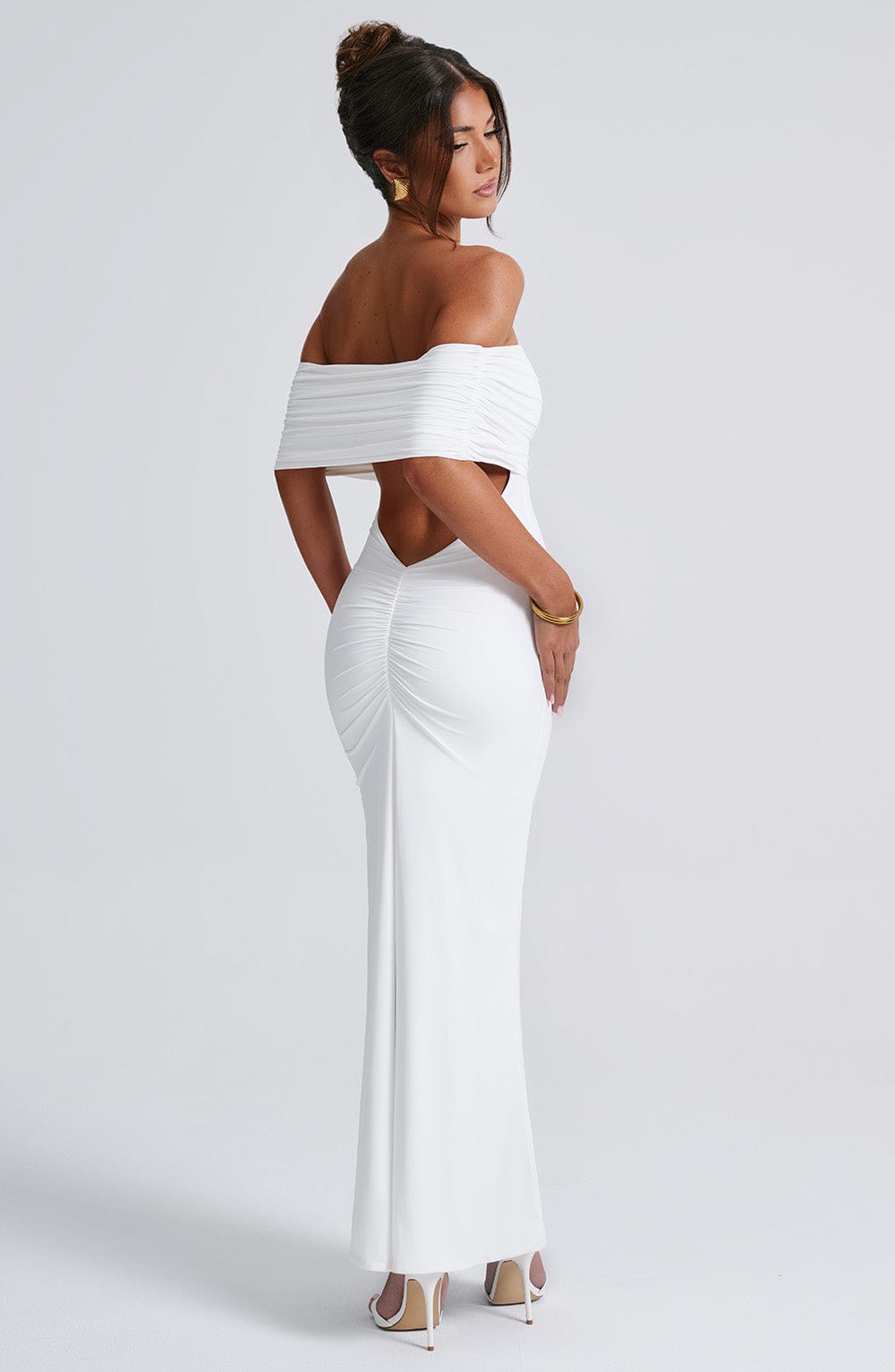 Vestido Longo Ombro a Ombro Costas Aberta Modern Luiza