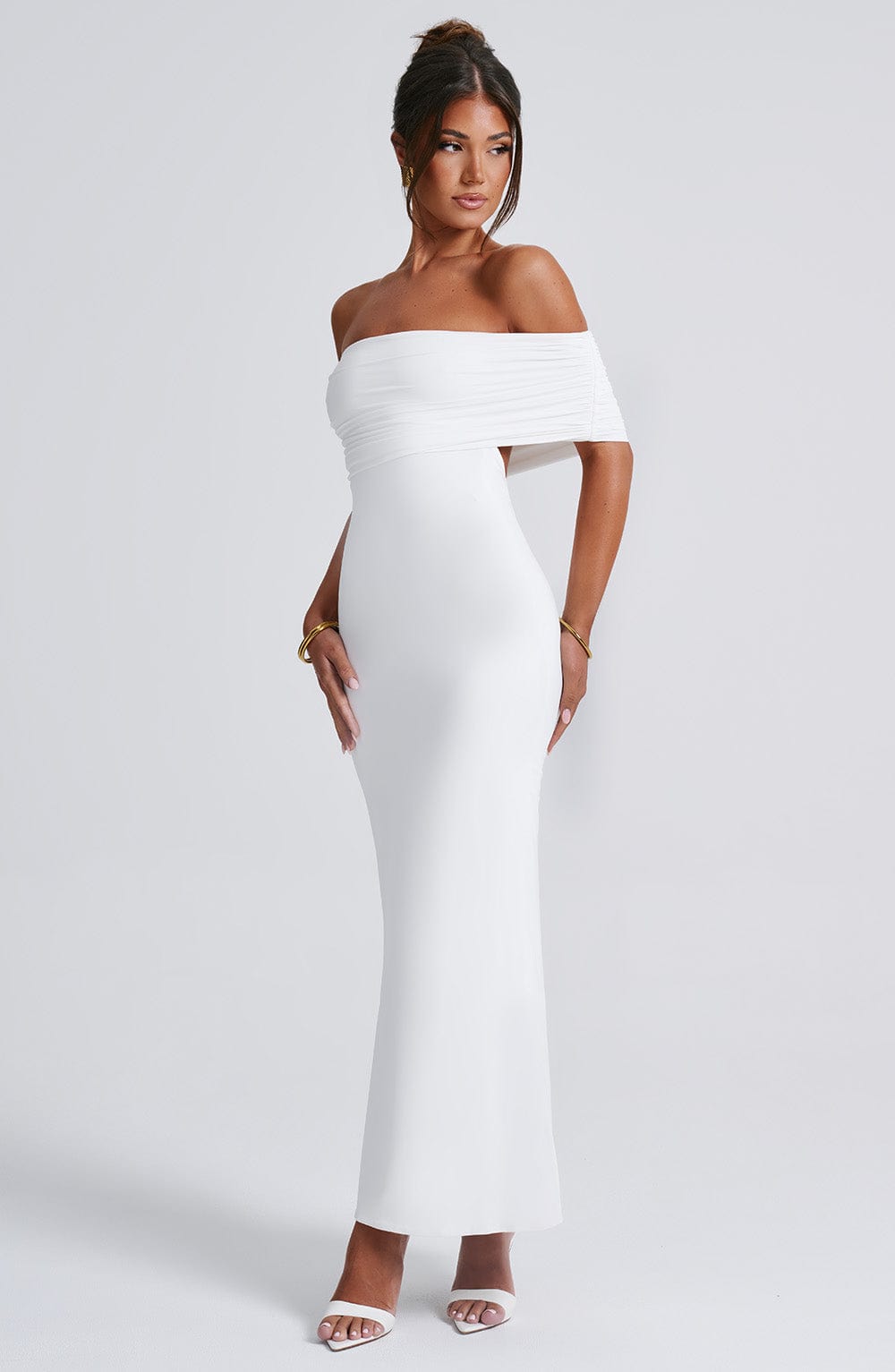 Vestido Longo Ombro a Ombro Costas Aberta Modern Luiza