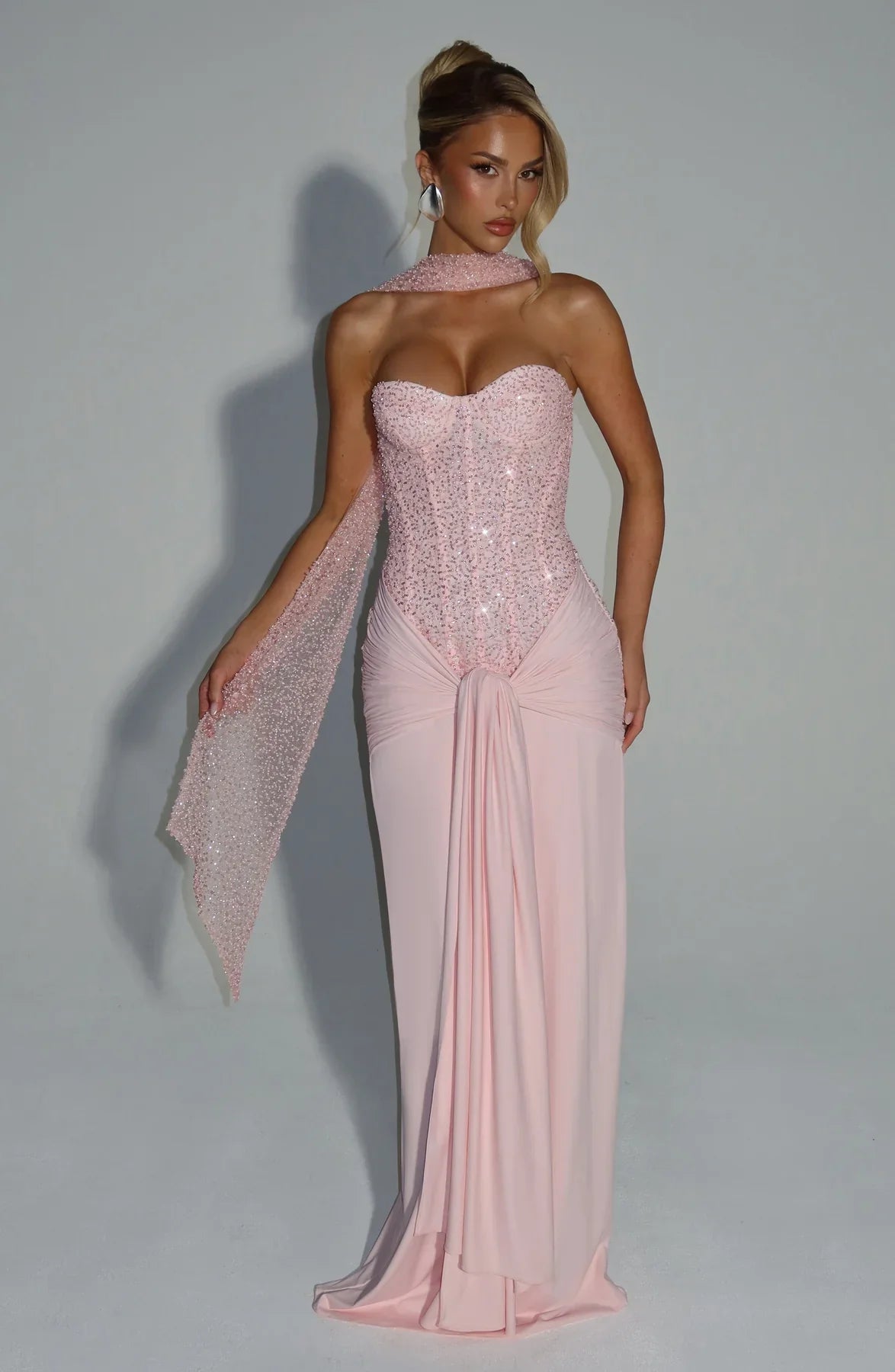 Vestido Longo Corselet de Paetê Modern Dálya
