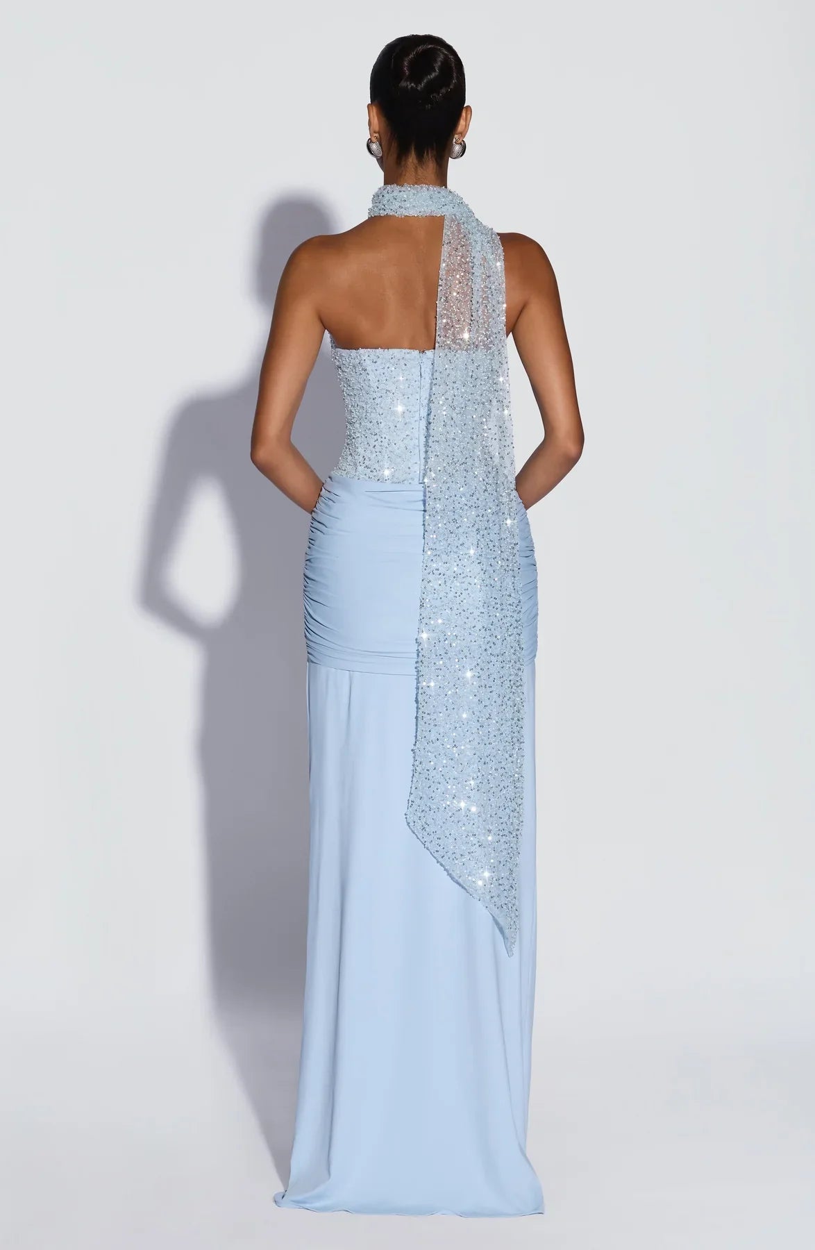 Vestido Longo Corselet de Paetê Modern Dálya