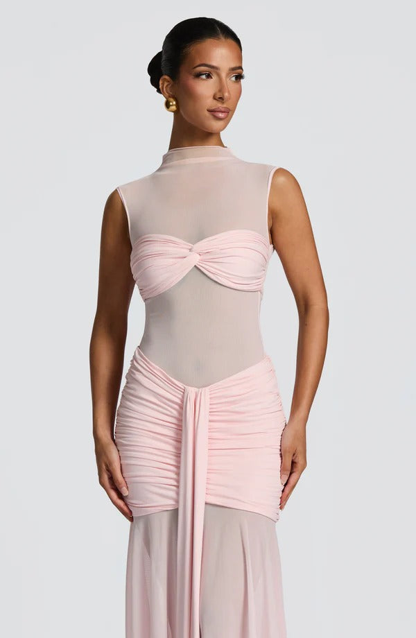 Vestido Longo com Tule Modern Ravih