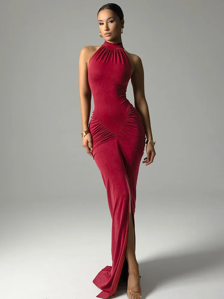 Vestido Longo com Fenda Frontal Modern Madelyn