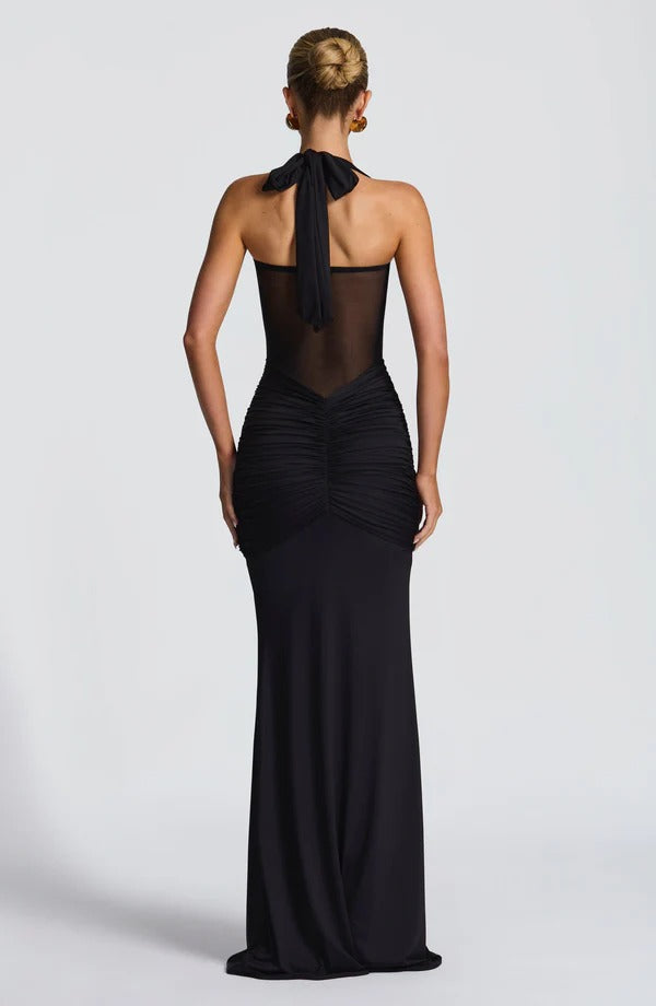Vestido Longo Com Amarração Frontal Modern Vixen