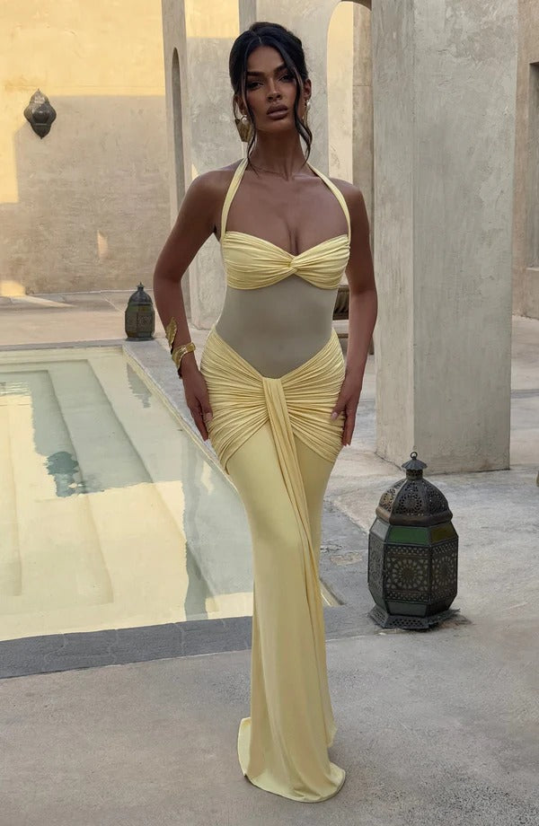 Vestido Longo Com Amarração Frontal Modern Vixen