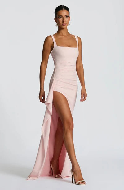 Vestido Longo com Fenda Modern Katana