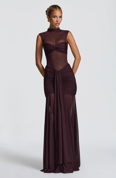 Vestido Longo com Tule Modern Ravih