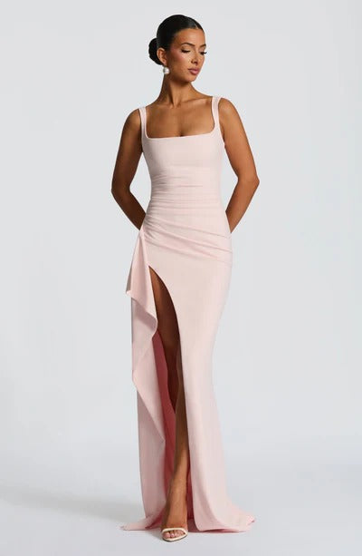 Vestido Longo com Fenda Modern Katana