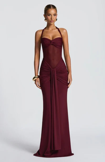 Vestido Longo Com Amarração Frontal Modern Vixen