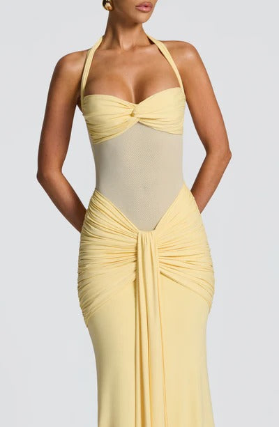 Vestido Longo Com Amarração Frontal Modern Vixen