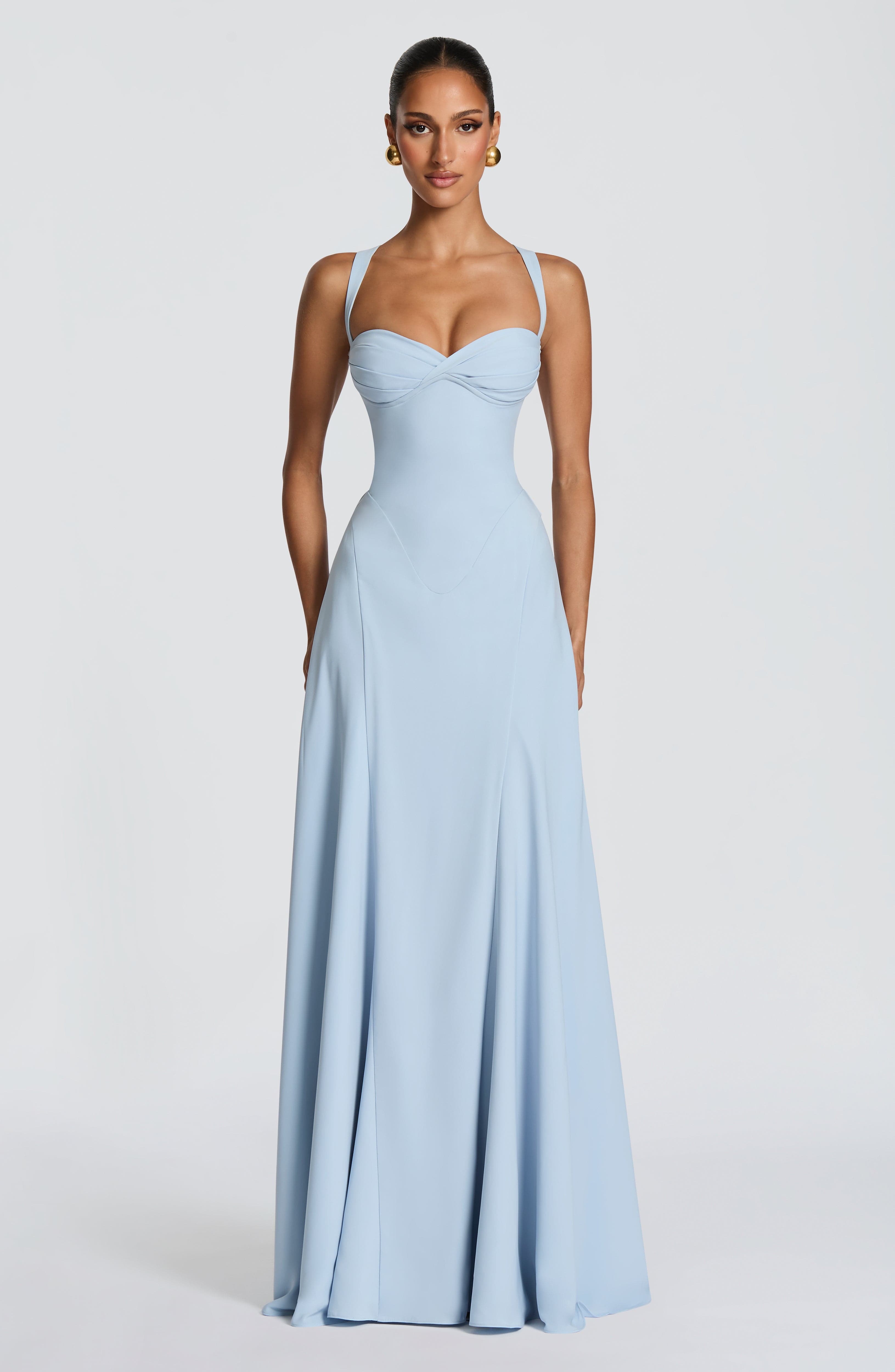 Vestido Longo com Alças e Ajustes nas Costas Modern Irie