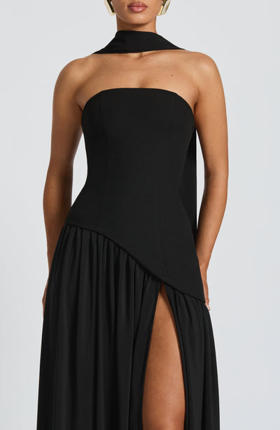 Vestido Longo Sem Alças Elegante Modern Mya