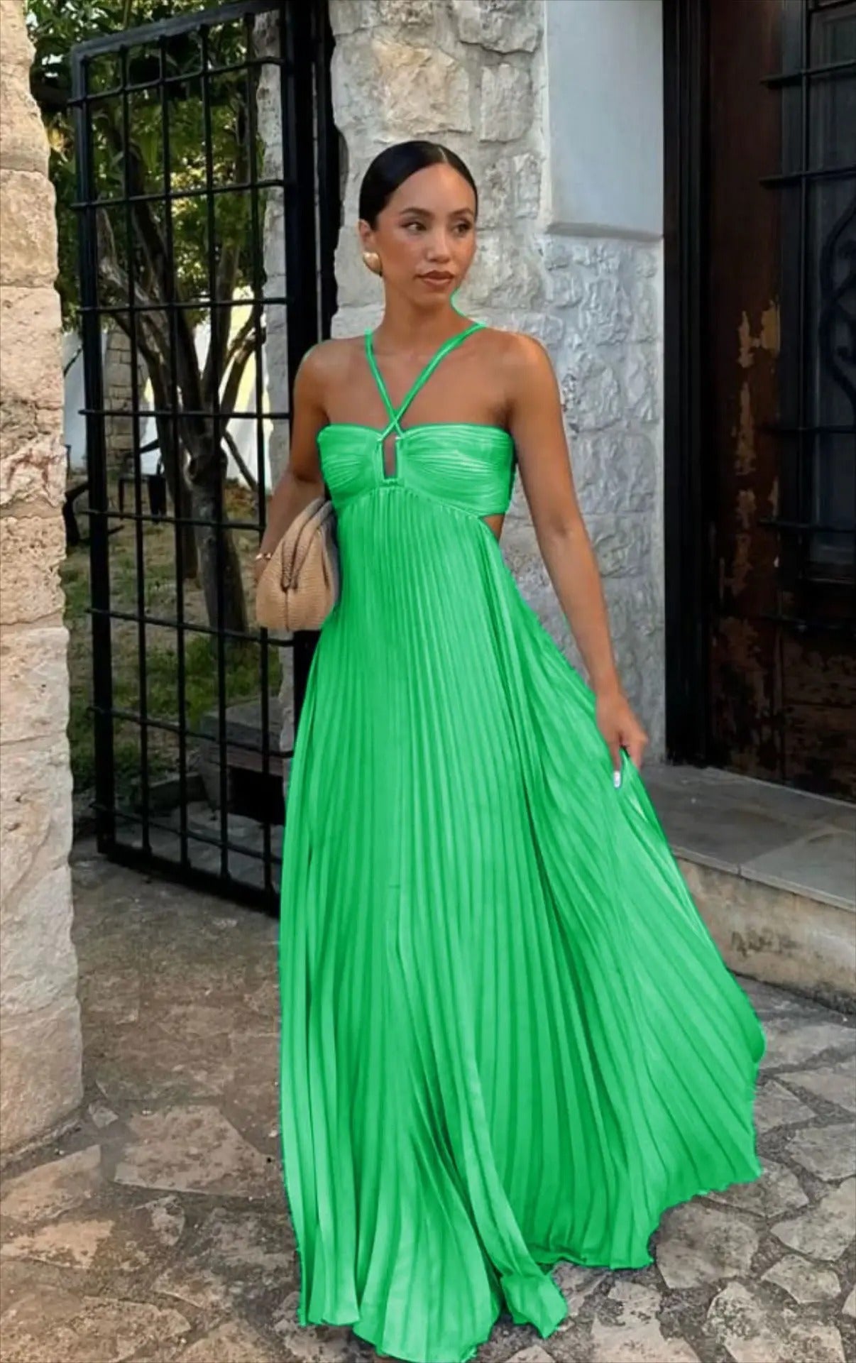 Vestido Longo Plissado Modern Loren