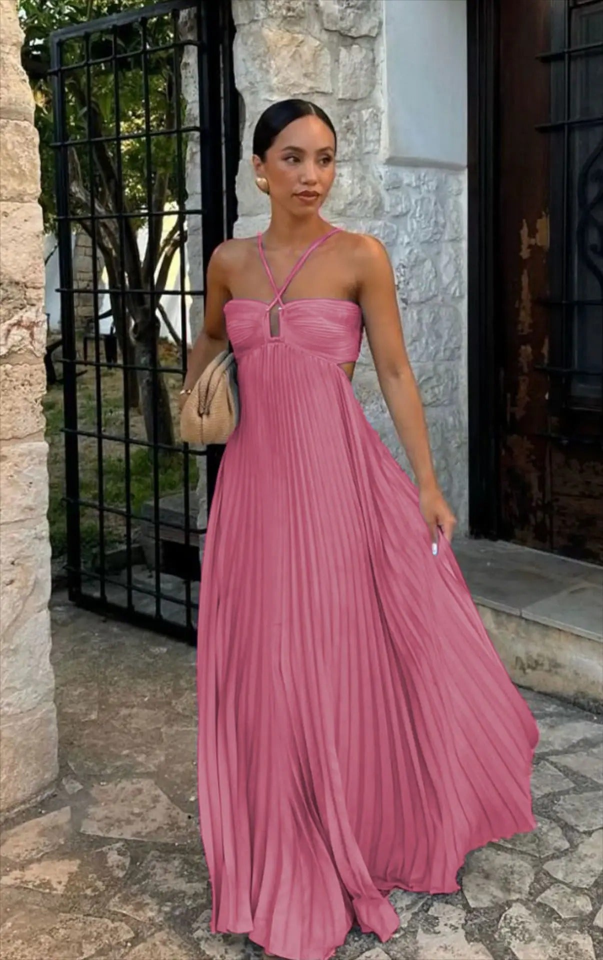 Vestido Longo Plissado Modern Loren