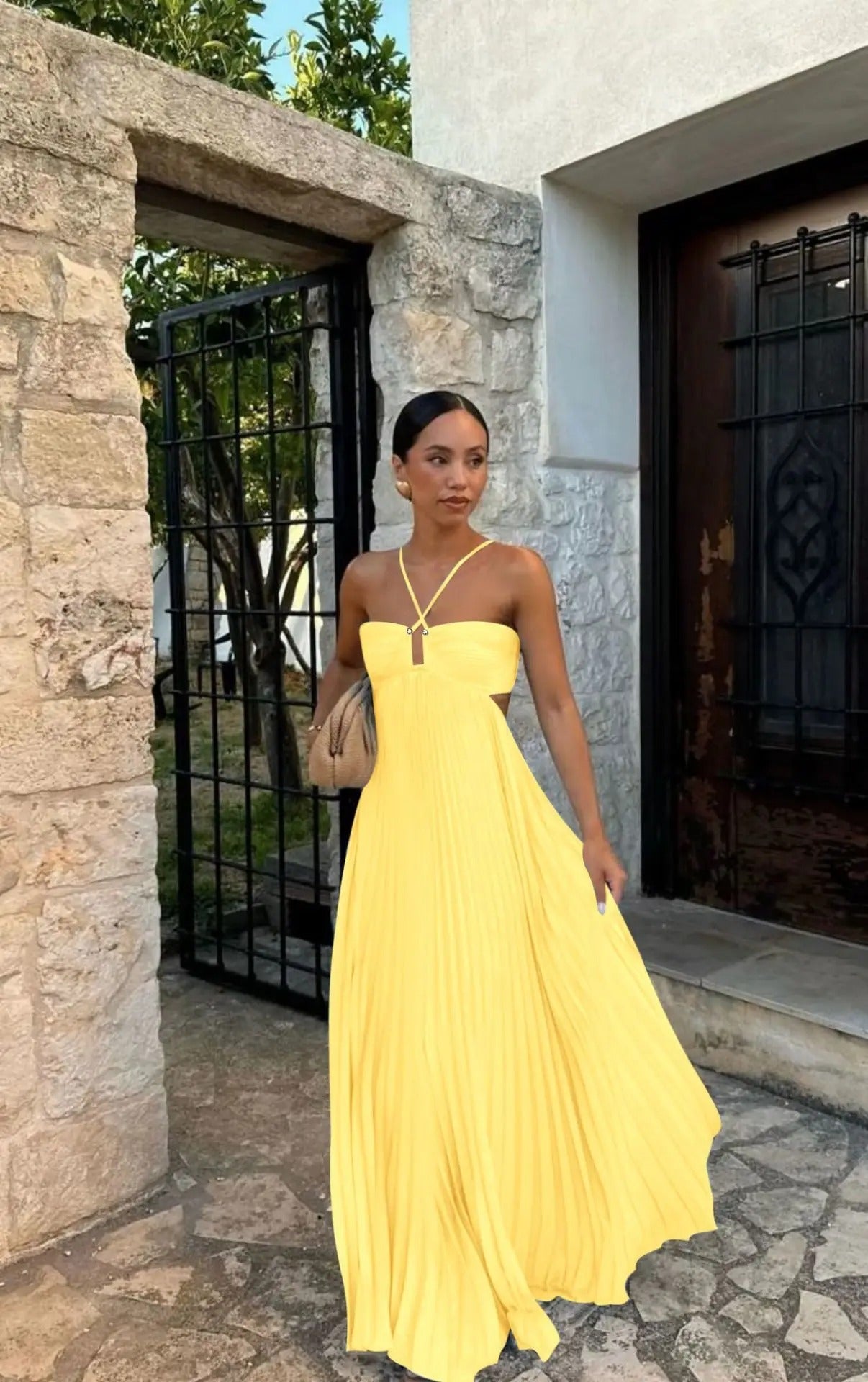 Vestido Longo Plissado Modern Loren