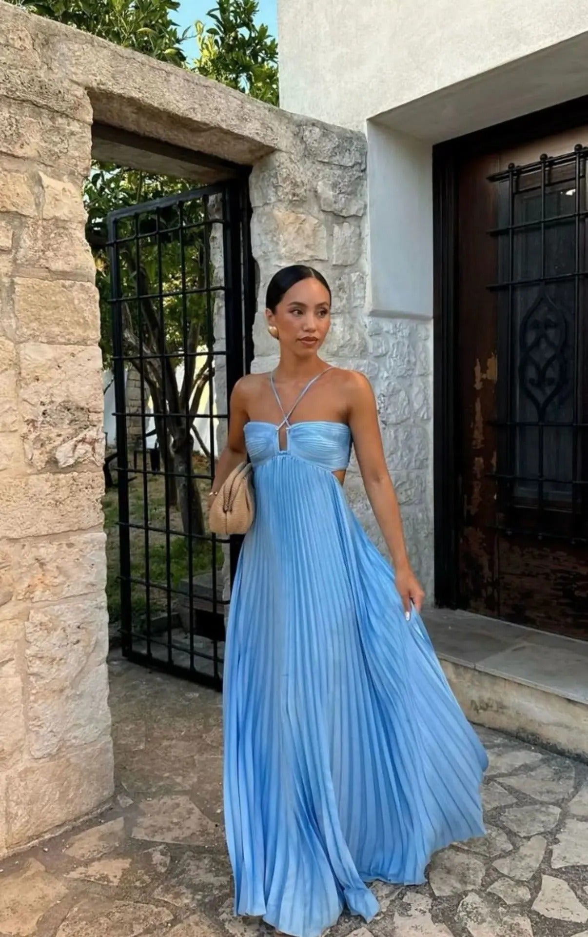Vestido Longo Plissado Modern Loren