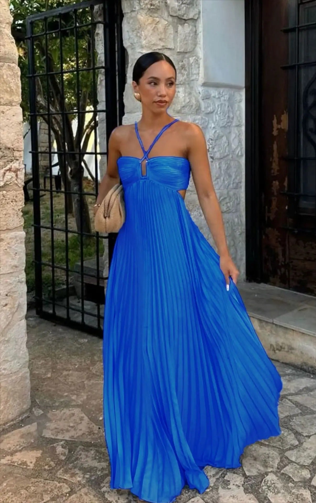 Vestido Longo Plissado Modern Loren