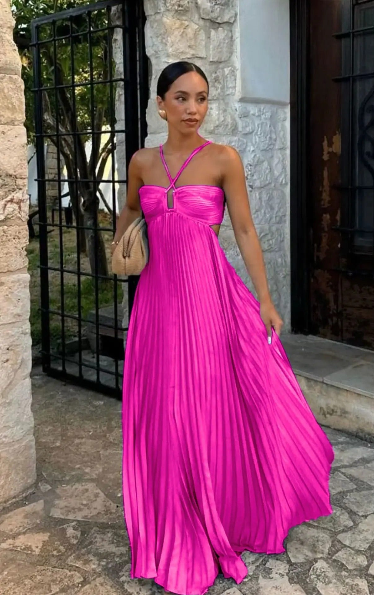 Vestido Longo Plissado Modern Loren