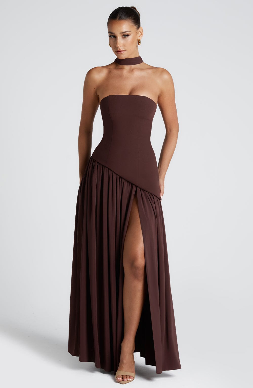 Vestido Longo Sem Alças Elegante Modern Mya