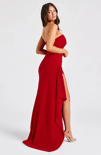 Vestido Longo Sem Alças com Fenda Modern Elizabeth