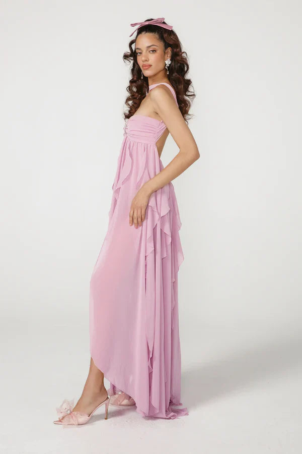 Vestido Com Babados Tendência Modern Ariel
