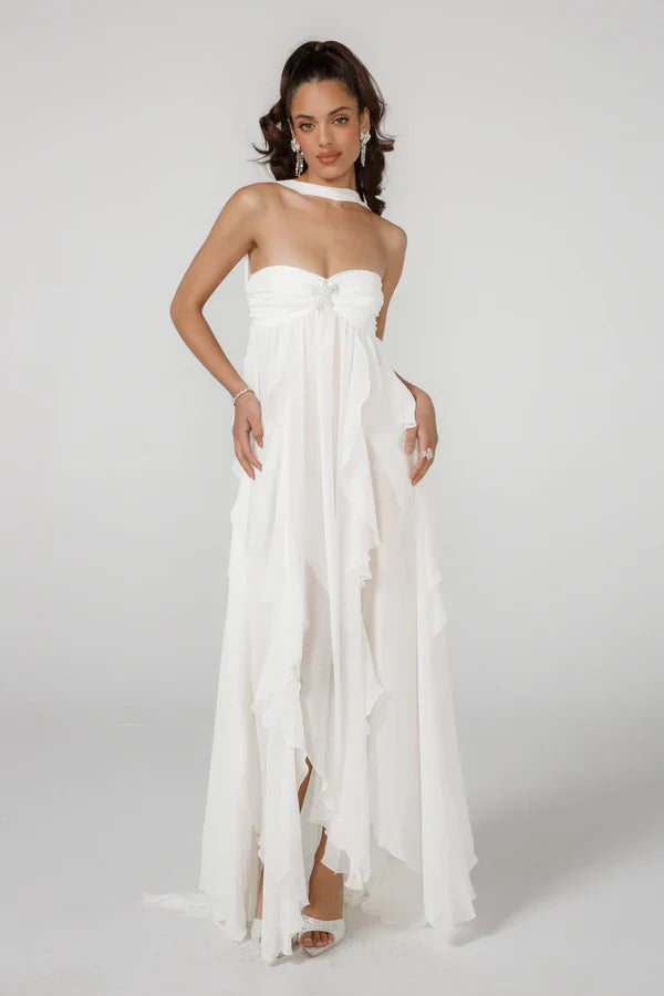 Vestido Com Babados Tendência Modern Ariel