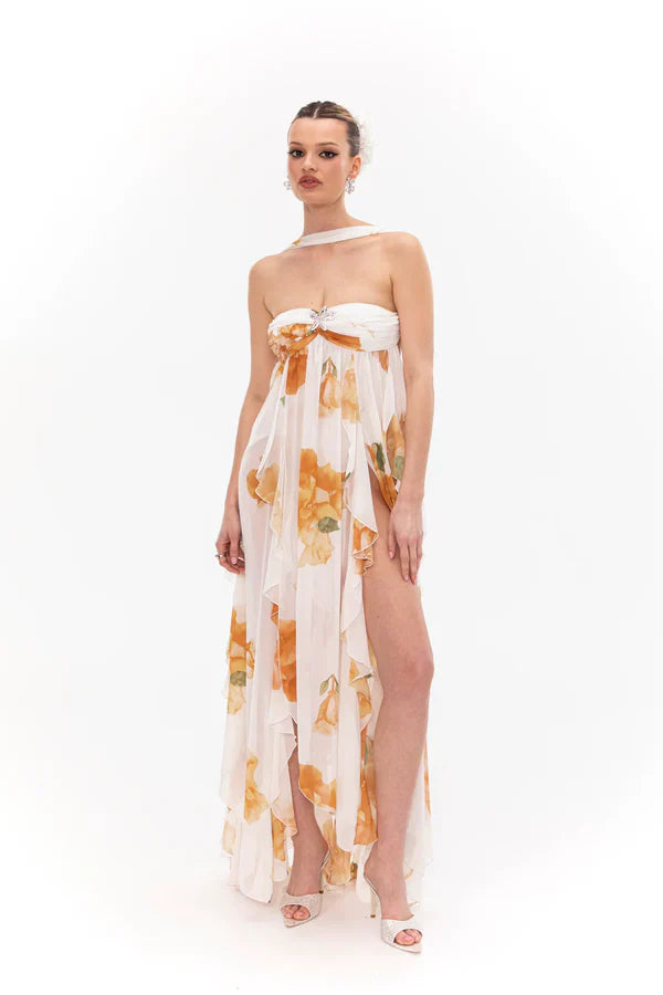 Vestido Com Babados Tendência Modern Ariel