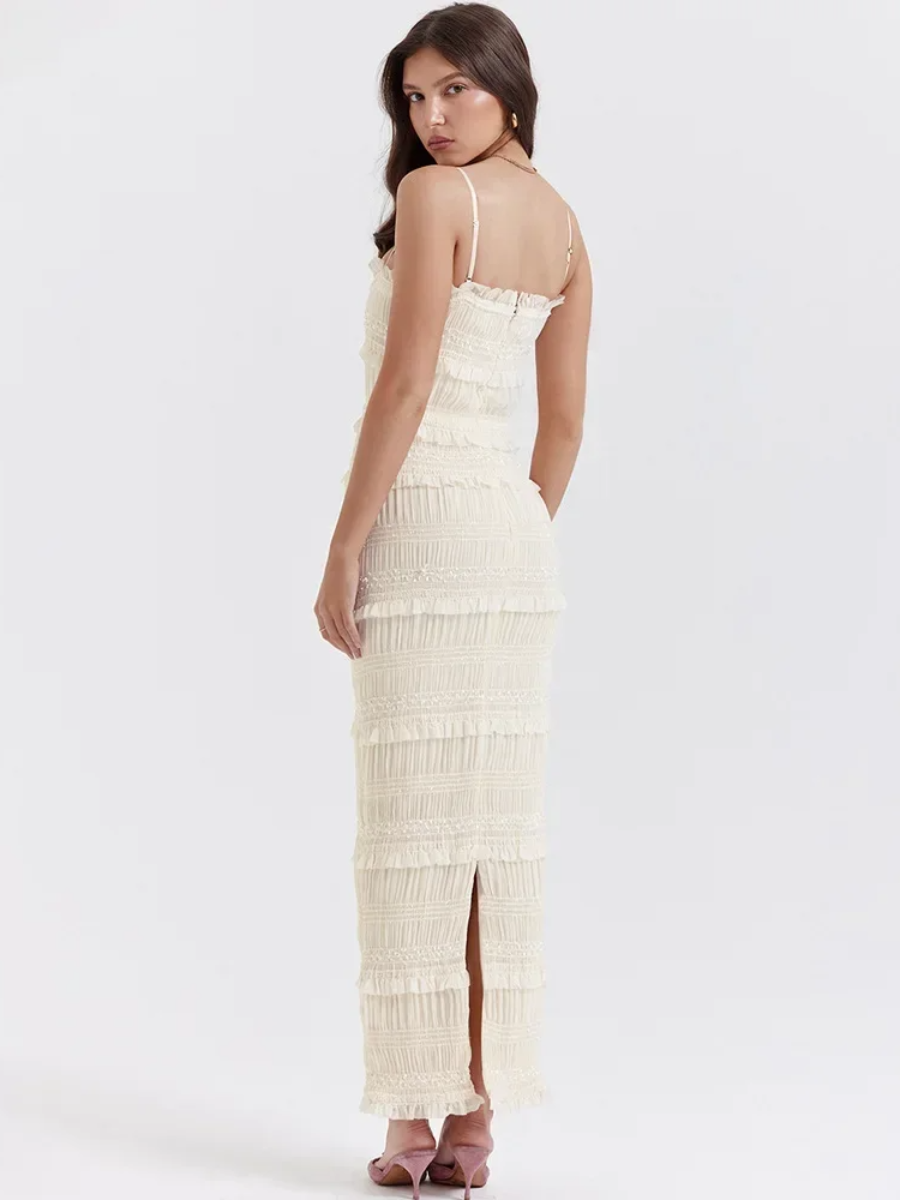 Vestido Longo Plissado Mariah - GOLDEN ERA