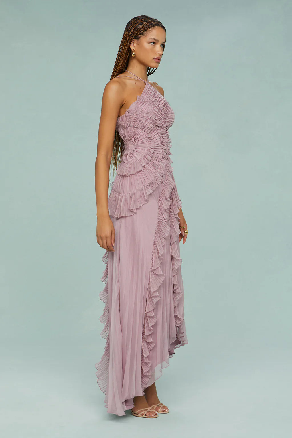 Vestido Assimétrico Tendência Modern Lilac