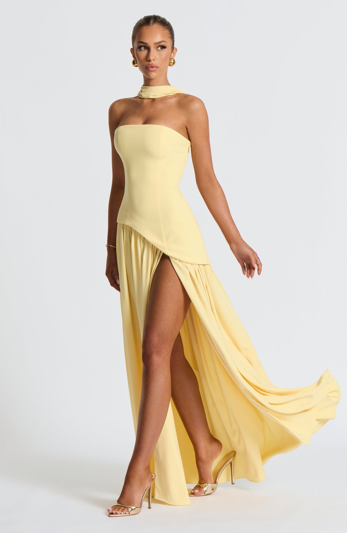 Vestido Longo Sem Alças Elegante Modern Mya